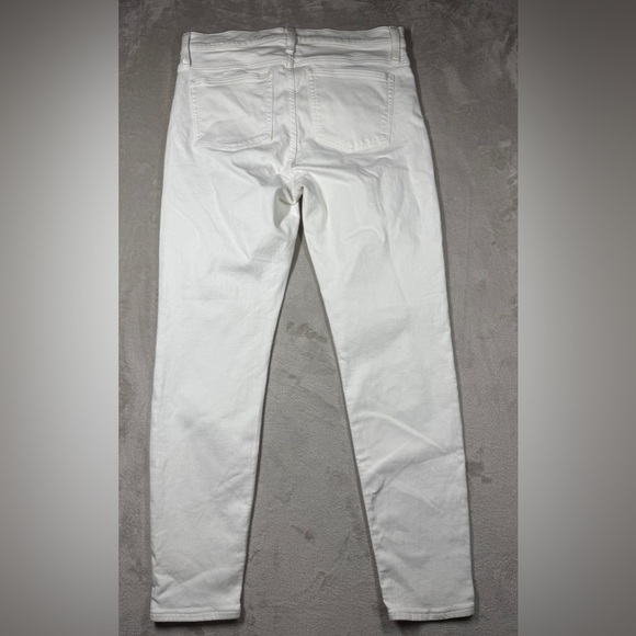 NWT J.Crew 9” Mid Rise Toothpick White Zip Fly Cotton Blend Stretch Jeans 32 - Picture 11 of 16
